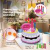 FUNERICA Play Food Goodies Set - Features Cutting Pizza, Ice Cream, Toy Birthday Cake, Fries, Dessert  Pretend Kitchen Toys for Toddlers, Boys, Girls view 4