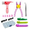 SIOYTOER Building Blocks Tool Kit - Brick Separator, Mini Blocks Tool Set - Multi-Functional Hammer, Pliers, Tweezers, Finger Protectors with Tin Box (Pink) view 1