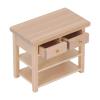 Sazao Dollhouse Furniture Dollhouse Bathroom Cabinet Traditional Birch Wood Simple for Dollhouse 112 Wood view 1