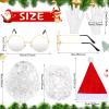 Eurzom 5 Pcs Christmas Santa Costume Set White Santa Claus Wig and Beard Christmas Hat Glasses and Gloves for Christmas Cosplay Party Photo Prop view 2