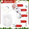 Eurzom 5 Pcs Christmas Santa Costume Set White Santa Claus Wig and Beard Christmas Hat Glasses and Gloves for Christmas Cosplay Party Photo Prop view 3