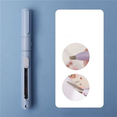 Folding Scissor Mini Color Folding Scissor Pen Cutter Portable Safe Ceramic Pencutter Utility for Paper Work Diary School Office Supplies(Blue)