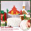11 Pcs Happy Birthday Jesus Banner Jesus Cupcake Topper a Cake Topper Red Glitter Christmas Birthday Banner Garland for Nativity Scene Christmas Religious Holiday Party Decorations view 4