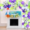 134 Pieces Buzz Birthday Party Balloon Garland Arch Kit 10 5 inch Purple Green Silver Star Foil Balloon for Buzz Themed Birthday Party Decorations view 4