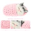 Ciieeo Sleeping Cat in Slipper Doll Toy with Meows Sounds Mini Kitten in Shoe Decor for Boy Girl Present for Christmas Parties and Festive Occasions Pink view 2