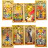 KIINO 78 Gold foil Tarot Cards with Guide Book Tarot Deck for Beginners and Professional Player with Box Tarot PVC Durable Waterproof Wrinkle Resistant view 1
