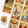 KIINO 78 Gold foil Tarot Cards with Guide Book Tarot Deck for Beginners and Professional Player with Box Tarot PVC Durable Waterproof Wrinkle Resistant view 2