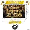 KatchOn, XtraLarge Happy New Year Banner - 72x44 Inch | New Year Backdrop 2026 | New Years Decorations 2026 | NYE Eve Banner For NYE Decorations 2026 | New Years Eve Party Supplies 2026 view 2