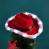 YADIRF Led Flashing Christmas Red Santa Clause Western Holiday Light Up Hat For Halloween Costume Party Birthday Christmas view 4