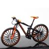 1:10 Finger Alloy Bicycle Model Toy,Mini Highway Mountain Foldable Bike Ornaments for Boys Girls Collections,Functional Imitation,restore Details and Textures,smooth Surface-downhill MTB-orange view 1
