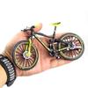 1:10 Finger Alloy Bicycle Model Toy,Mini Highway Mountain Foldable Bike Ornaments for Boys Girls Collections,Functional Imitation,restore Details and Textures,smooth Surface-downhill MTB-orange view 2