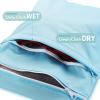 Kenning 6 Pack Wet Dry Bags Colors Waterproof Reusable Washable Travel Bags for Swimsuits Baby Cloth Diapers Wet Clothes with 2 Zippered Pockets Gym Beach Pool Daycare Accessories view 3