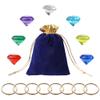 CORODER Blue Hedgehog Bag Include Acrylic Diamond Gems Gold Power Rings Birthday Party Favor Supplies Decoration For Kids Party. view 1