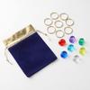 CORODER Blue Hedgehog Bag Include Acrylic Diamond Gems Gold Power Rings Birthday Party Favor Supplies Decoration For Kids Party. view 3