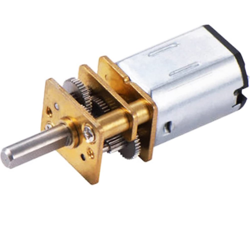 6V 600RPM Micro DC Gear Speed Reduction Motor with Full Metal Gearbox Motor GA12-N20 3mm Shaft for Robot Models, RC Cars, DIY Toys, Pack of 1