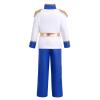 Boy Prince Charming Kids King Knight Toddler Medieval Royal Prince Outfit Gold Crown Boys Colonial Fairytale Party Birthday Royal Blue 10-12 Years view 4