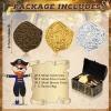 Hanaive 100 Pcs Metal Pirate Coins Treasure Chest Spanish Doubloon Fake Coins Tokens for Kids Board Games Pirate Party Cosplay (Novelty Style) view 2