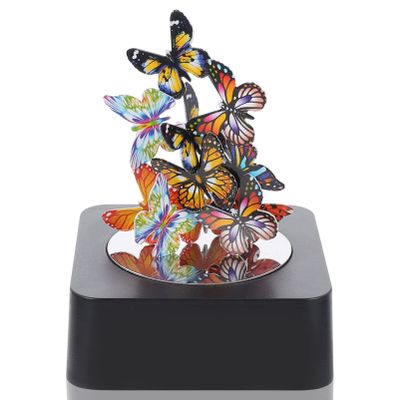 LIFKOME Desk Butterflies Sculpture Magnetic Desktop Sculpture Funny Butterflies Fidget Plaything for Intelligence Development