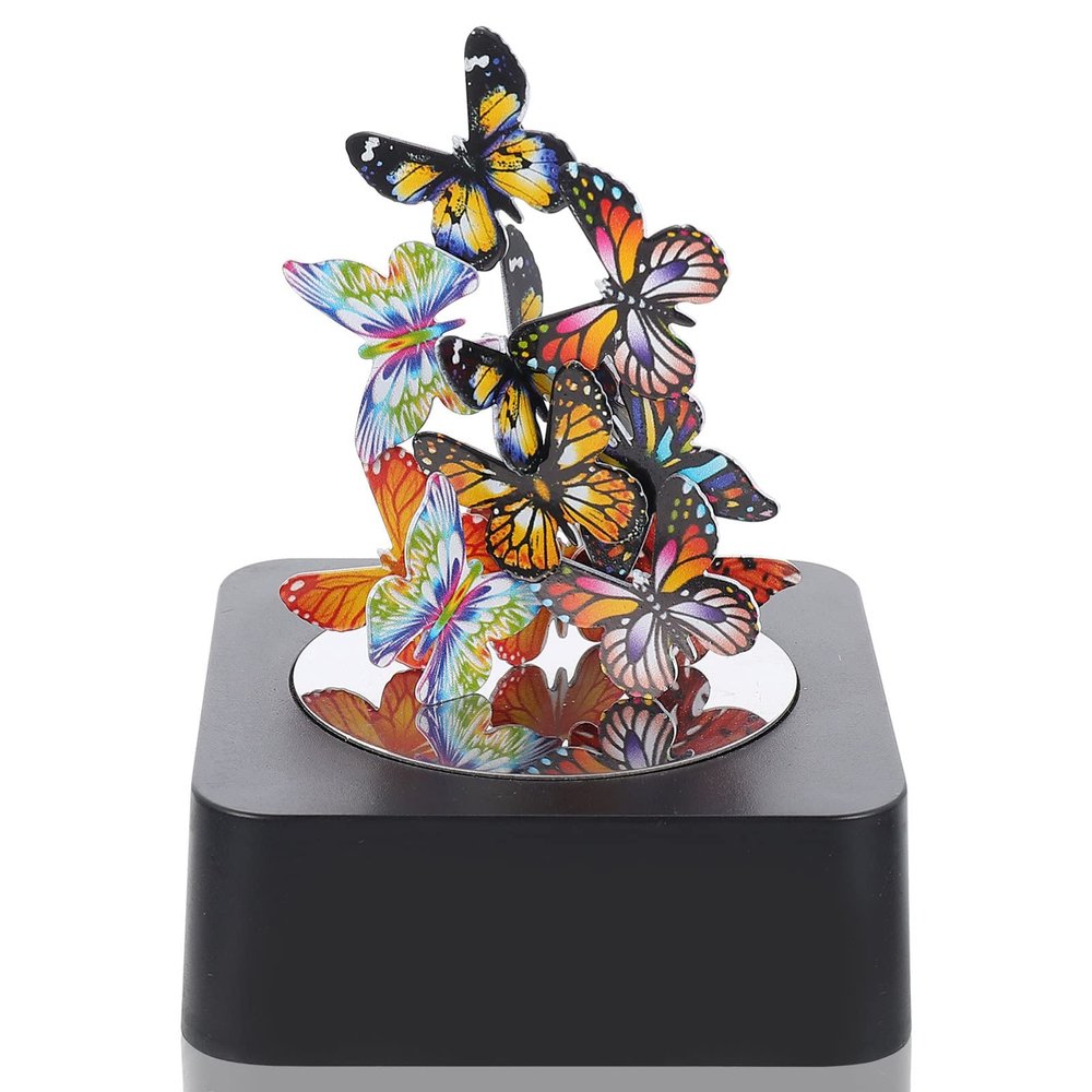 LIFKOME Desk Butterflies Sculpture Magnetic Desktop Sculpture Funny Butterflies Fidget Plaything for Intelligence Development