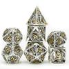 ZERMAL Metal DND Dragon Dice Set Dungeons and Dragons for Role Playing Games (RPG) MTG Pathfinder Tabletop Games(Ancient Silver Gold) view 1