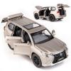 BDTCTK 1/32 Compatible for Lexus LX570 Off-Road in Luxury SUV Model Car, Zinc Alloy Pull Back Toy car with Sound and Light for Kids Boy Girl Gift(Silver) view 2