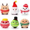 6 Pcs Christmas Plush Toy 3.15 Inches Stuffed Animal Santa Snowman Elk Gingerbread Plush Xmas Tree Ornaments Stuffed Keychain for Christmas Stocking Stuffers Winter Holiday Xmas Party Favors view 1