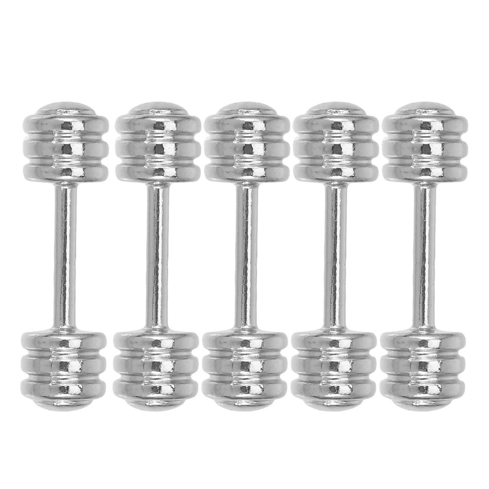 5PCS Miniature Dumbbells,1:12 Miniature Gym Equipment Dollhouse Tiny Dumbbell Toys for Doll House Decoration - 1.1Inch