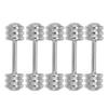 5PCS Miniature Dumbbells,1:12 Miniature Gym Equipment Dollhouse Tiny Dumbbell Toys for Doll House Decoration - 1.1Inch view 1