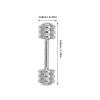 5PCS Miniature Dumbbells,1:12 Miniature Gym Equipment Dollhouse Tiny Dumbbell Toys for Doll House Decoration - 1.1Inch view 2