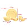 AMLESO Miniature Dollhouse Kitchen Accessories 1 6 Scale Dish Bowl Cups Set Birthday Gift Doll Houses Food Tray for Cooking Game Decoration, Yellow view 4