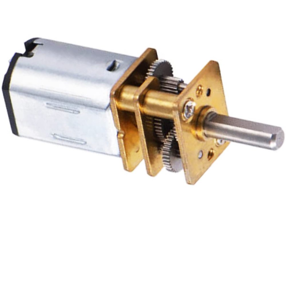 3V 300RPM Micro DC Gear Speed Reduction Motor with Full Metal Gearbox Motor GA12-N20 3mm Shaft for Robot Models, RC Cars, DIY Toys, Pack of 1, Silver