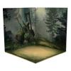 AMLESO 1/12 PVC Display Backdrop Background Collection Show Vehicle Model Showcase for 1:12 Scale Action Figure Doll Toy, Forest view 3
