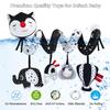 Car Seat Toys for Infants 0-6 Months, High Contrast Baby Toys Black and White Hanging Crib & Stroller Toy 3-6 Newborn Developmental Toy 0-3-6-12 Months with Music Rattles view 3