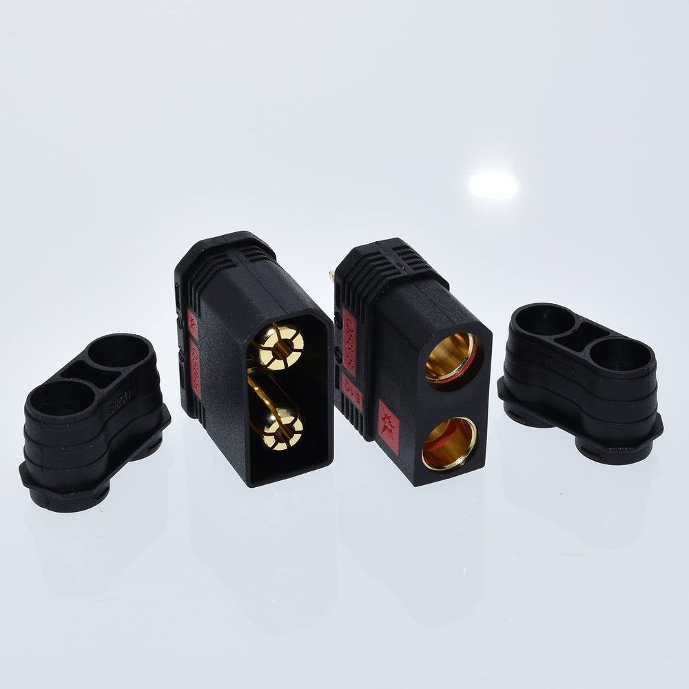 Generic 1 Pair QS8-S 8MM Bullet Male/Female Anti-Spark LiPo Connectors Plugs (Black)