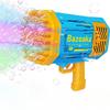 Max Bubble Gun 88 Hole Bubble Maker TIK Tok LED Lights Electric Bubble Machine Bubble Blower for Kids Wedding Birthday (Blue/Yellow) view 1