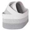 Home-Complete 3-pc Set, Woven Rope Basket Stylish Storage for Any Room in The Home or Office, Machine Washable, Nestable, White and Gray view 1
