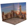 AMLESO 1/12 Scale Backdrop Scene Model Scene Simulation Layout Collection Display Background Board Scene for Decor Accessory, City view 4