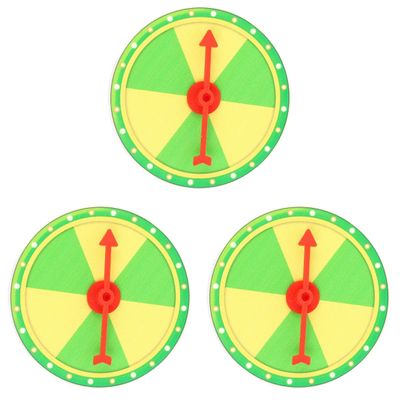 ibasenice 3sets Small Prize Wheel for Parties and Classrooms Hanging Turntable Game Prop for Festivals Teaching Activities and Carnivals Wheel of Fun