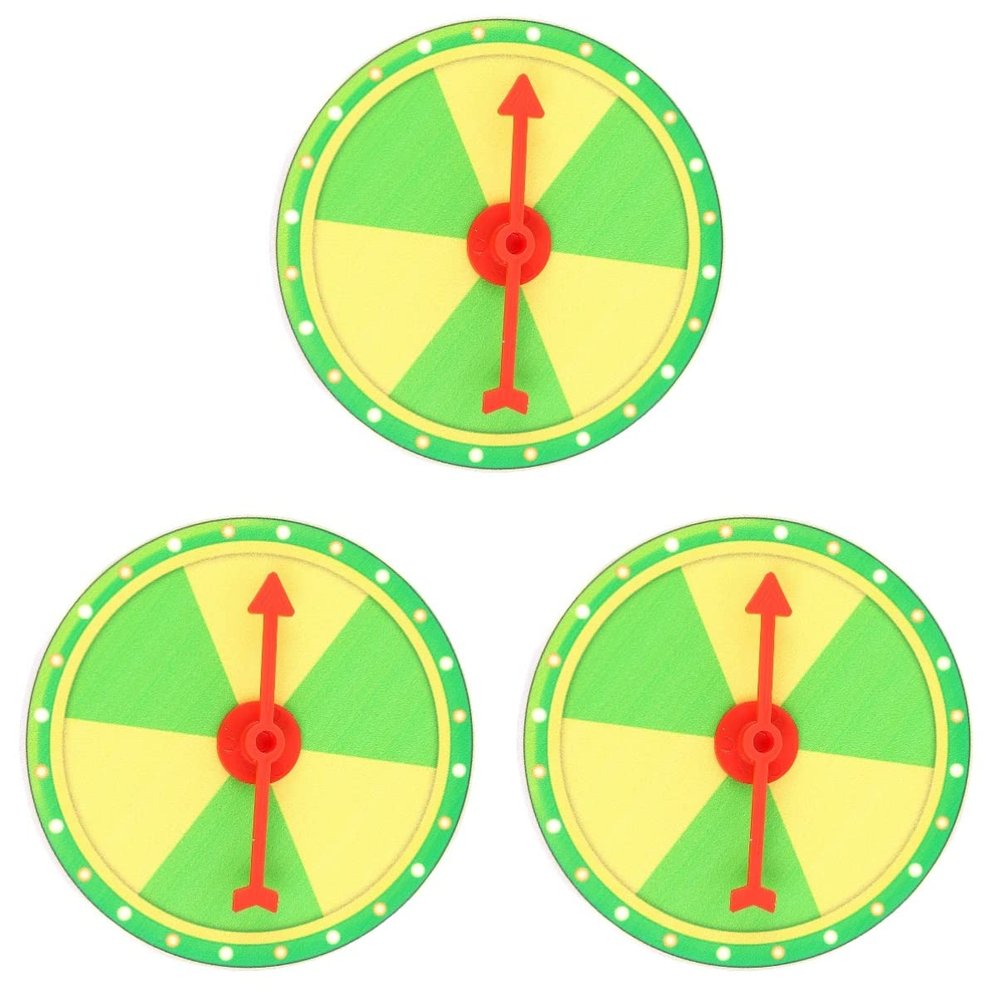 ibasenice 3sets Small Prize Wheel for Parties and Classrooms Hanging Turntable Game Prop for Festivals Teaching Activities and Carnivals Wheel of Fun