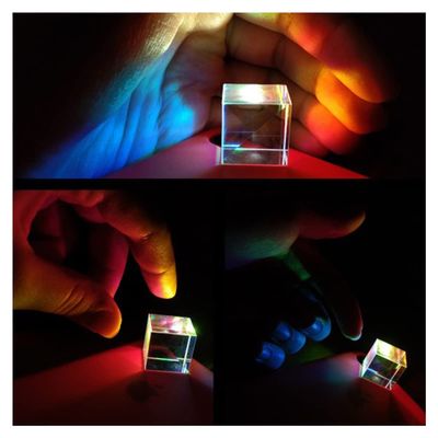 Prisms & Kaleidoscopes Triangular Prisma Crystal Photographic Prisme Color Prisms Physics Experiment Science Classroom Optics Kits (Color : Cube Prism45X45X45MM)