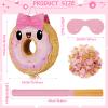 Zhanmai Pink Donut Piata with String, Bat and Blindfold Multicolor Colorful Piata for Reveal Shower Donut Grow up Theme Party Birthday Anniversary Party Shower Decorations view 4