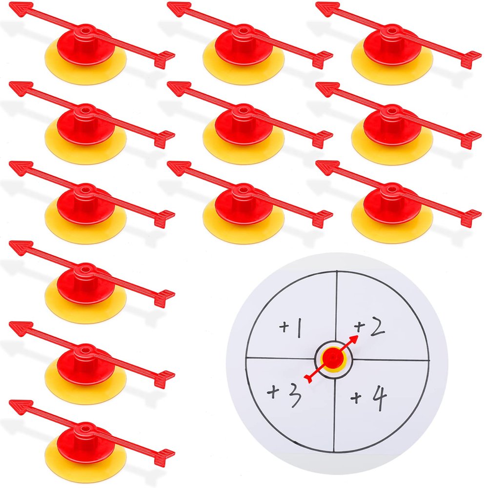 Sotiff 20 Pcs Small Arrow Spinners for Game Bulk 4 Inch Mini Spinner Board Game Spinners Plastic DIY Board Replacement Party Classroom Home School Projects Probability Activities(4 Inch)