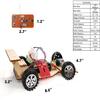 Pica Toys Wooden 2.4Ghz Wireless Remote Control Racing Car Kit F1 - Science Project for for Kids,Students,Education,School Model Car Kit to Build Experiment (3 Pack of Red) view 3