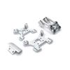144002 144001 124017 124019 RC Car Metal Upgrade Kit, Shock Absorber Bracket & Rear Wing & Front Bumper, Multicolor ( Color : Silver ) view 1