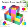 iKeelo Color Cube (50mm) with Stand - Cyan, Magenta & Yellow Subtractive Color Mixing - Mesmerizing Acrylic Prism for Desk Decor, A Fun Conversation Starter view 3
