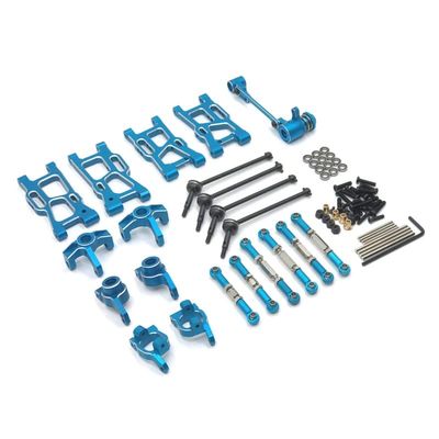 Compatible with LC Racing 1/14 LC12B1 EMB-1H-DTH-MTH RC Car Metal Liter Class Spare Parts Including Swing Arm Connecting Rod, etc. Retrofit Kits ( Color : Blue )
