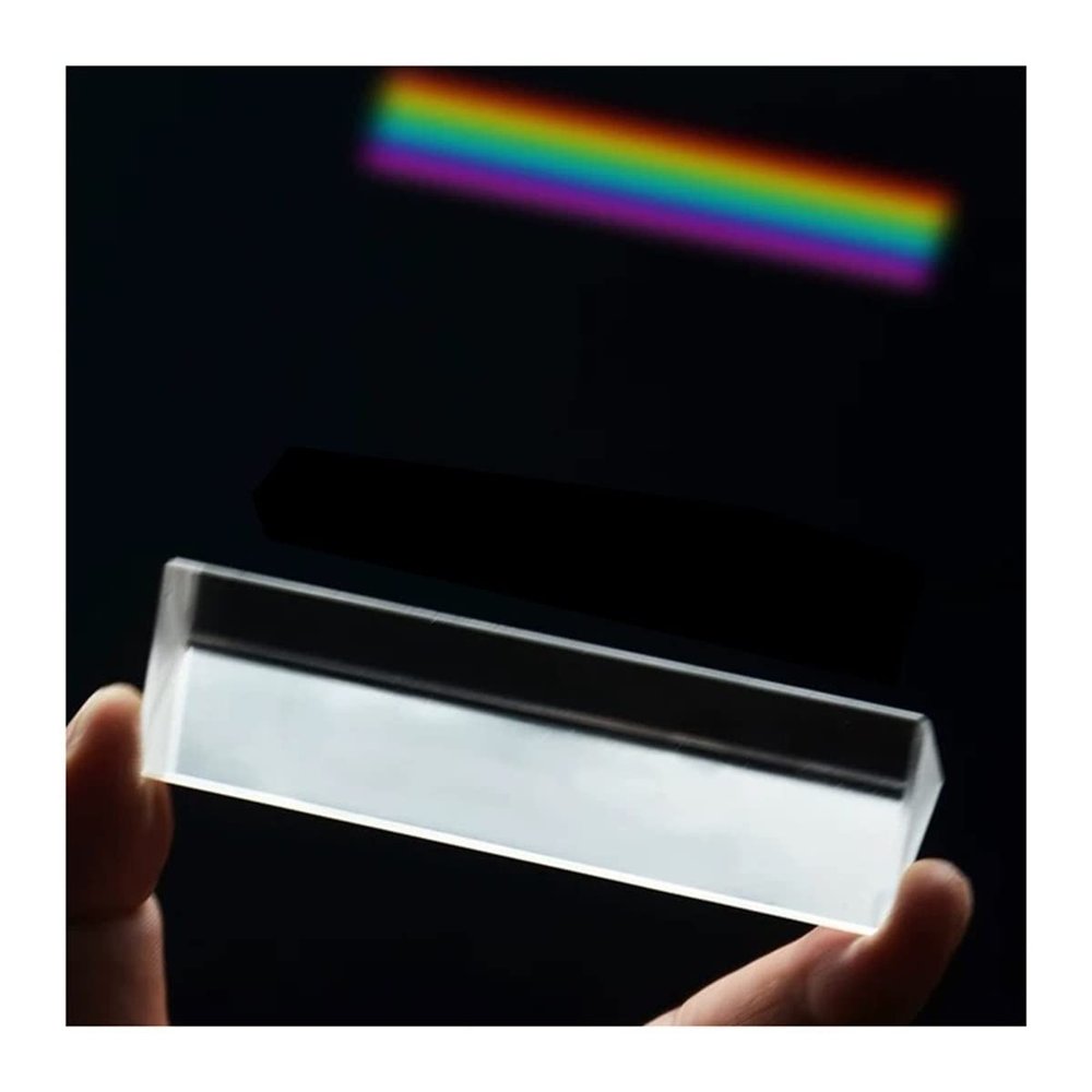 Prisms & Kaleidoscopes Triangular Prisma Crystal Photographic Prisme Color Prisms Physics Experiment Science Classroom Optics Kits (Color : 30X30X100MM)