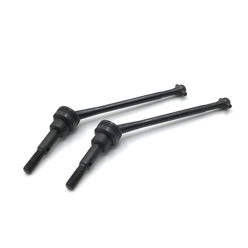 for WLtoys 1/12 12423 12427 12428 RC Car Metal Upgrade Parts, Modified CVD Front Propshaft Pair, Silver, Black ( Color : Black )