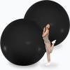 Leitee 2 Pcs 72 Inch Giant Balloons Round Latex Large Human Egg Jumbo Balloons Inflatable Air Decorations for Birthday Party Wedding Engagement(Black) view 1