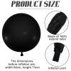 Leitee 2 Pcs 72 Inch Giant Balloons Round Latex Large Human Egg Jumbo Balloons Inflatable Air Decorations for Birthday Party Wedding Engagement(Black) view 2